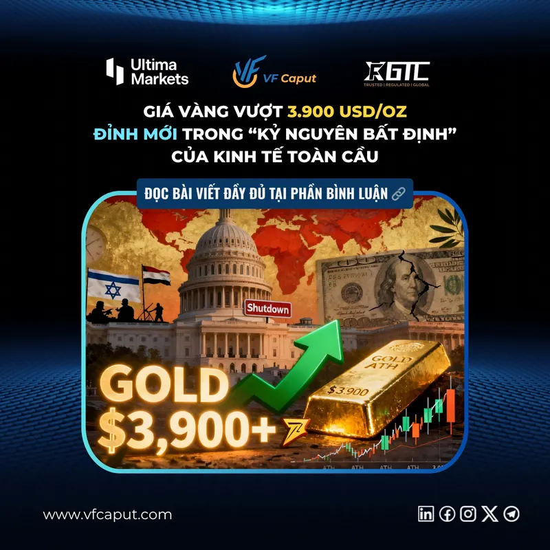 Giá vàng vượt 3.900 USD/oz: Đỉnh mới trong “kỷ nguyên bất định” của kinh tế toàn cầu