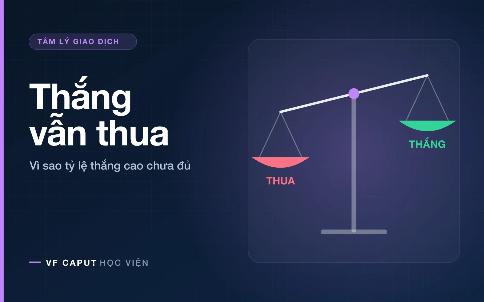 Vì sao nhiều trader “thắng vẫn thua”?